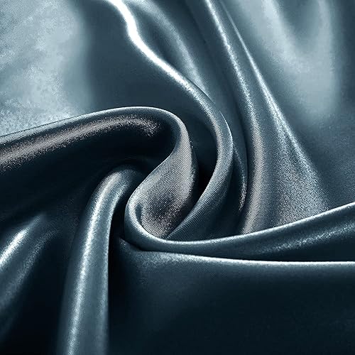 Miniatura 3 de Homiest Sábana encimera de satén azul marino profundo, sábana encimera de tamaño Queen, sábana encimera sedosa para colchón Queen, sábanas de lujo y