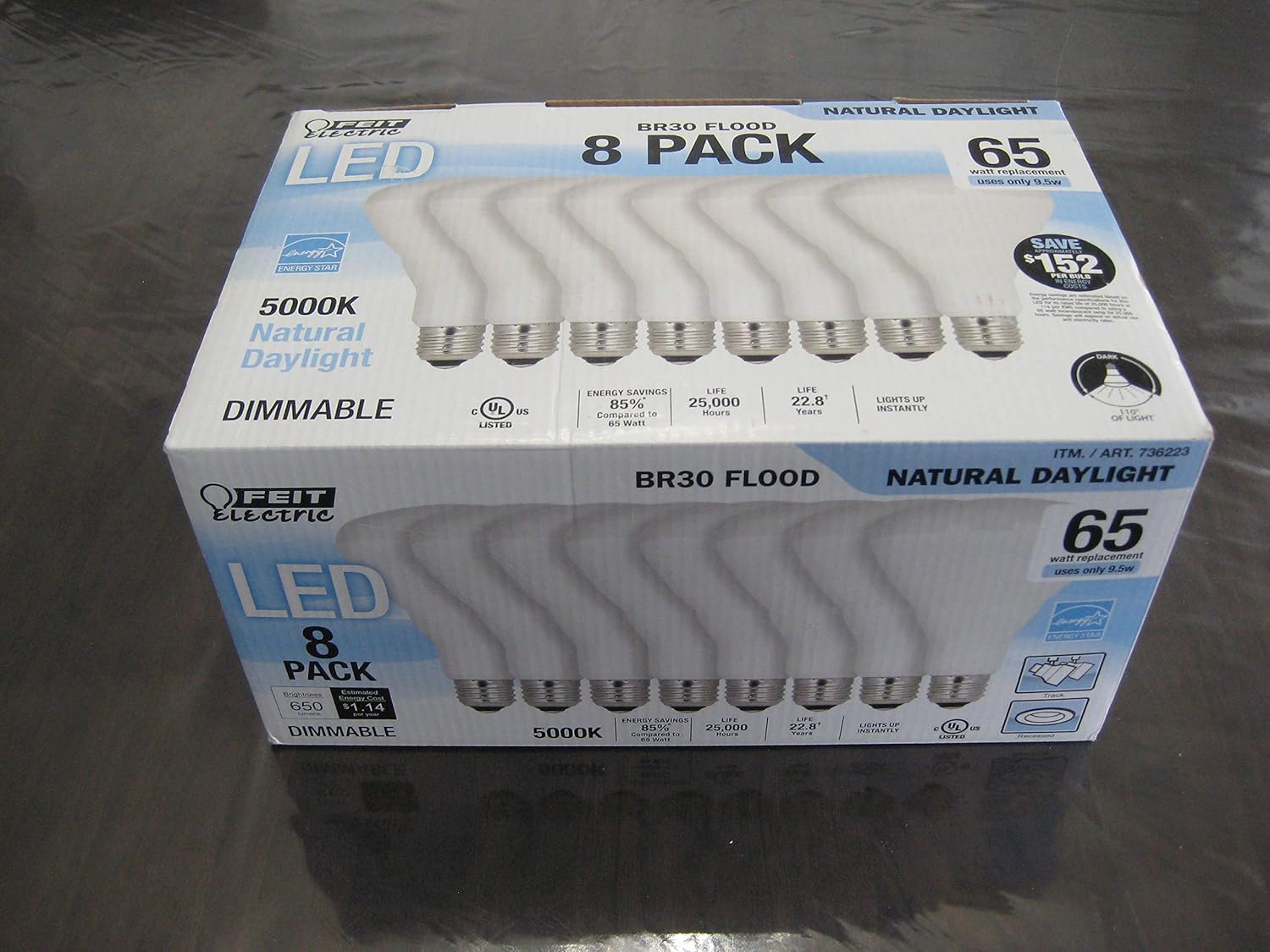 Feit Electric 65 Watt LED Br30 Flood 8 Pk