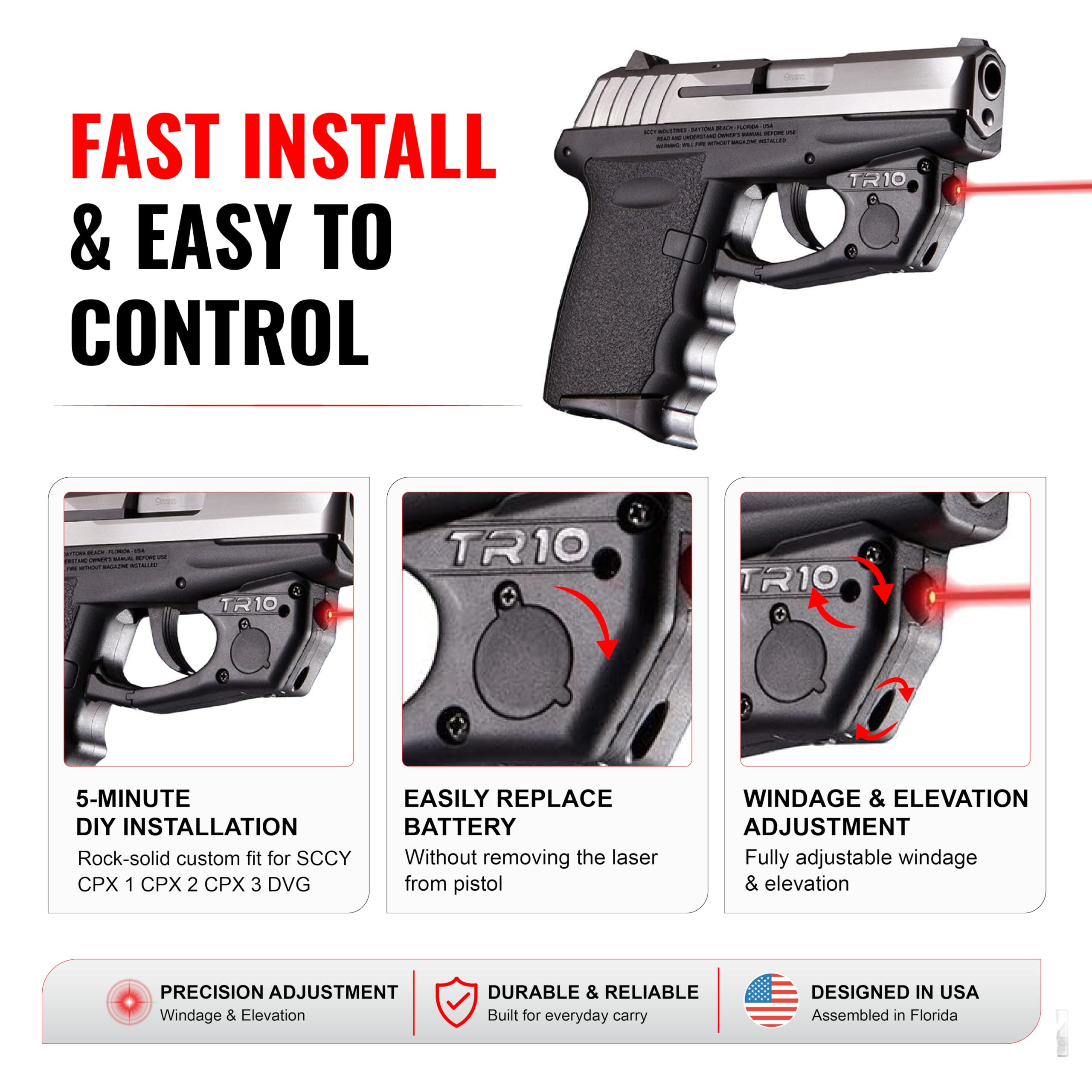Amazon.com: ArmaLaser TR10 Designed to fit SCCY CPX 1 CPX 2 CPX 3