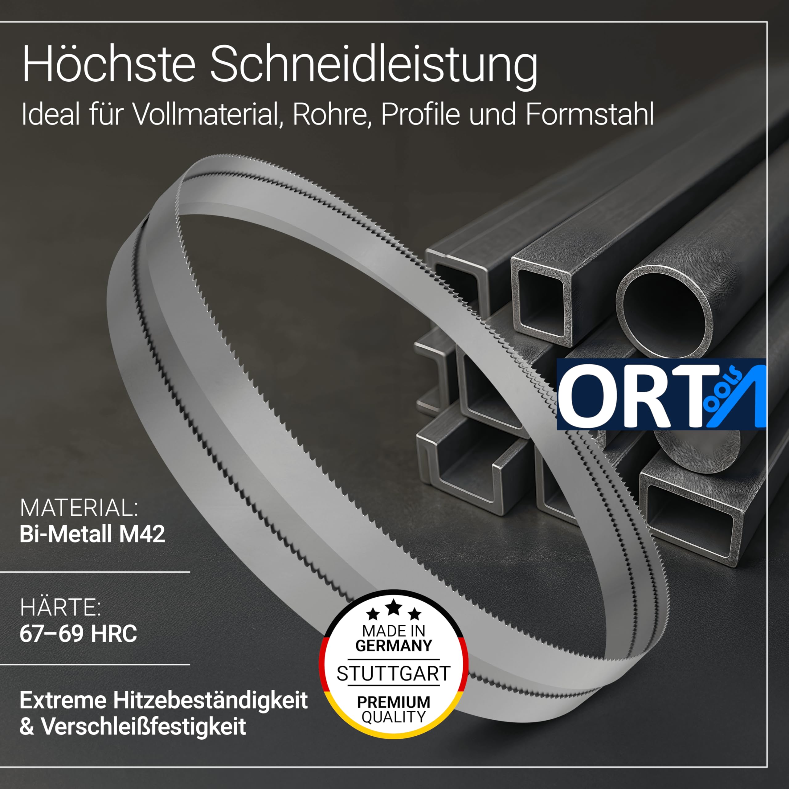 Lames Scie Ruban M42 Lot De 3 Lames De Scie à Ruban Bimétal M42 HSS - 1435x13x0,65 Mm, 6/10 Dpp Lames Scie Ruban M42 Hss