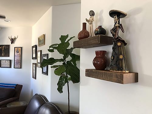 Vista 6 de Joel's Antiques & Reclaimed Decor - Estante flotante de 2 x 6 pulgadas, rústico, montaje necesario