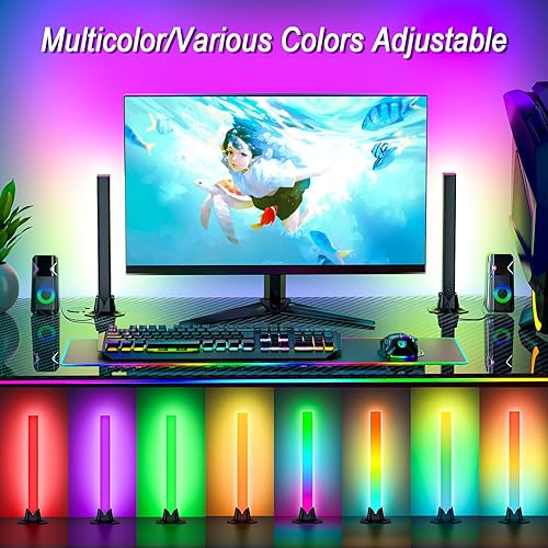 Miniatura 2 de Barras de luz LED, barras de luces LED multicolor con aplicación y control remoto, cambio de color RGB para juegos y retroiluminación de TV, modos