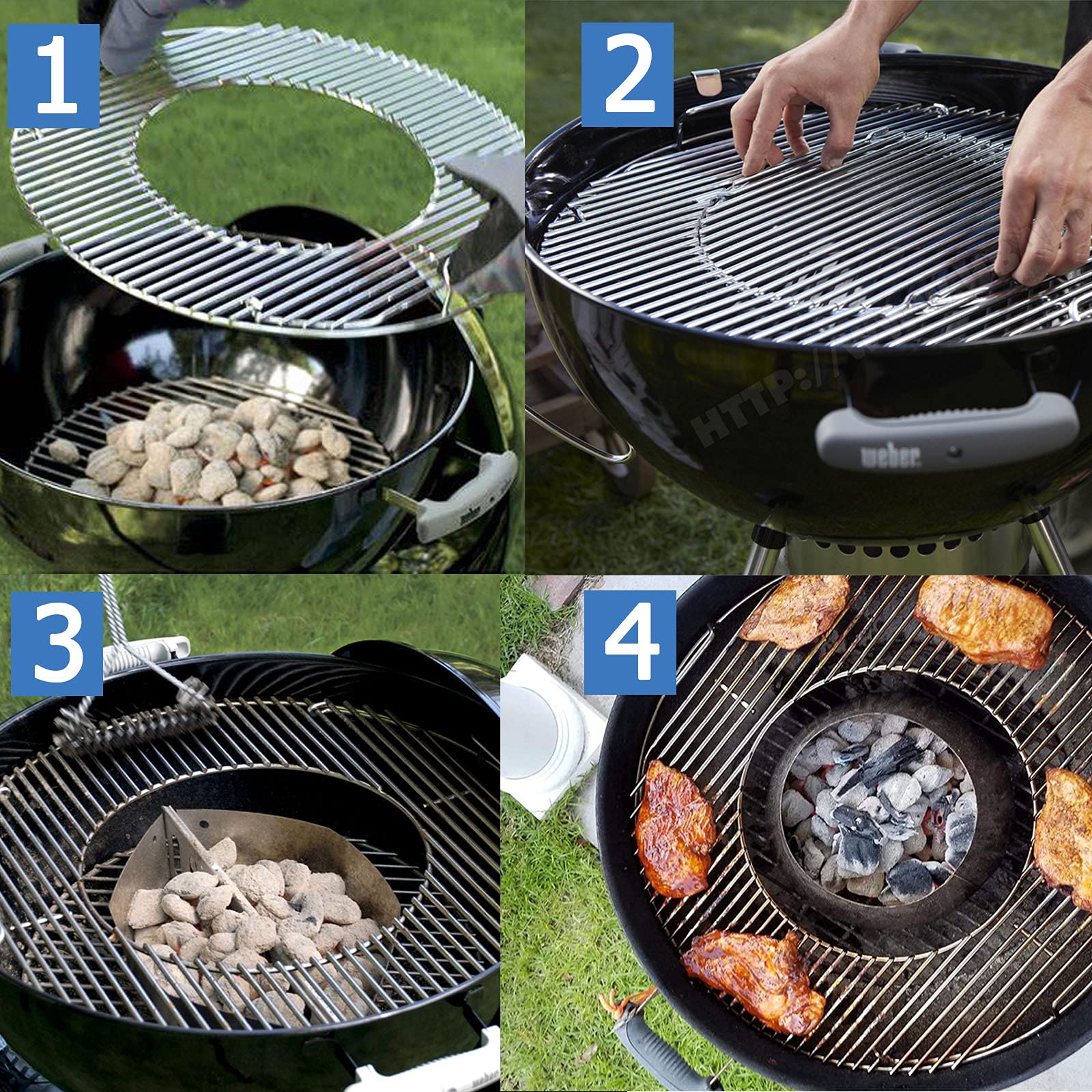 Buy GriHero BBQ Grill Grates for er 8835 Gourmet BBQ System Hinged