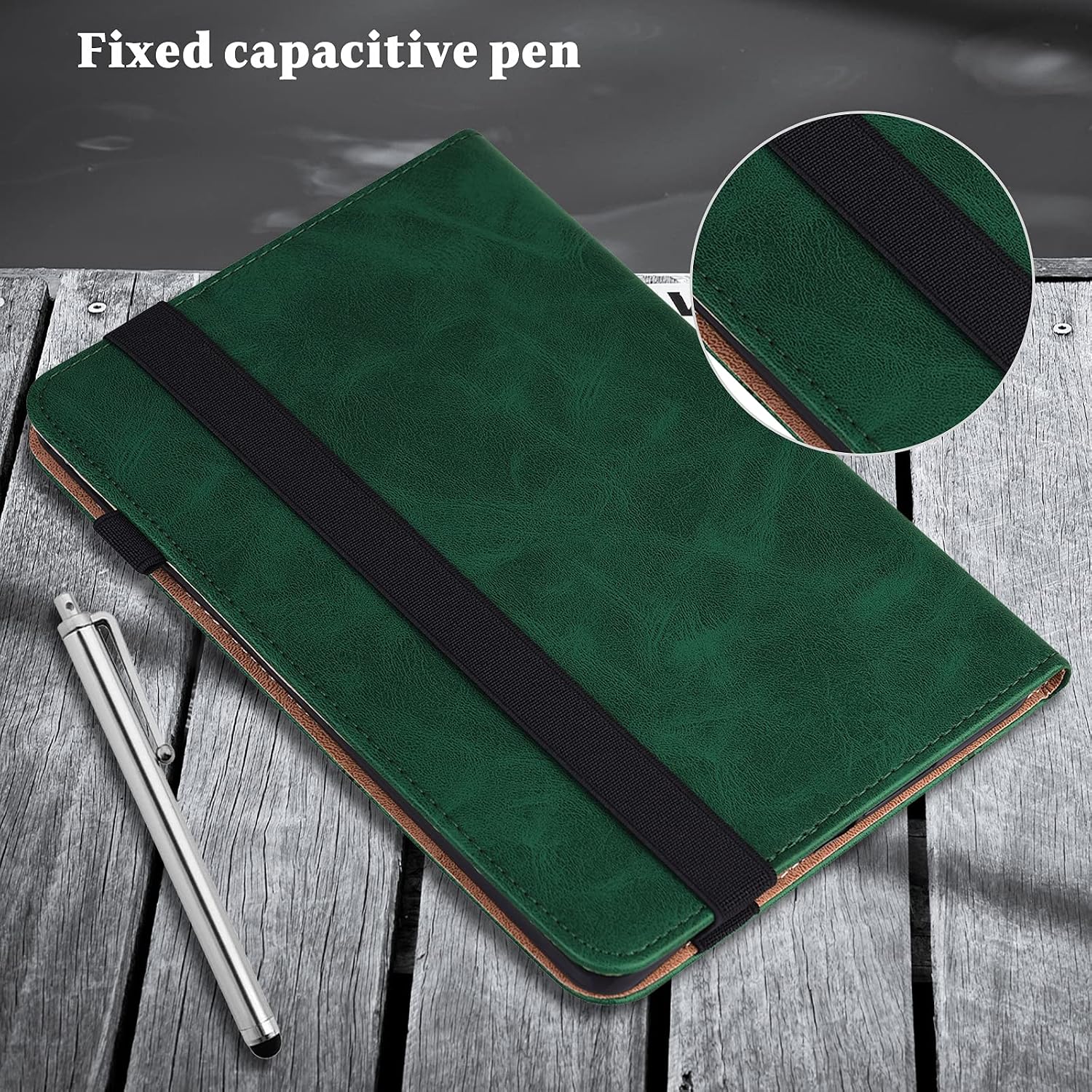 ALILANG Case for Amazon Kindle Fire Max 11 (13th Generation, 2023 Release) with Pen Holder & Multiple Viewing Angles, Smart PU Leather Cover for Fire Max 11 Case-Green