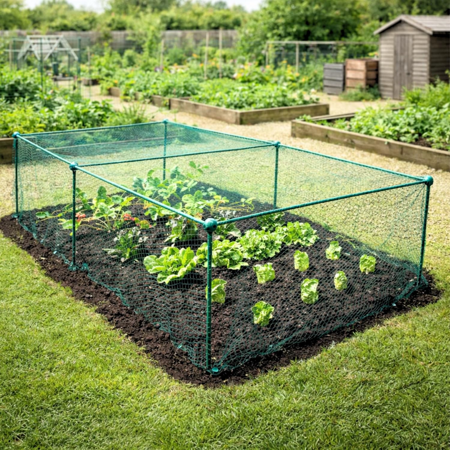 2m x 1m x 0.625m High with 20mm Bird Net Kit Veg Cage Plant Protection Pest