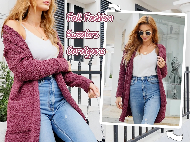 ZESICA Women's 2026 Fall Casual Long Sleeve Open Front Soft Chunky