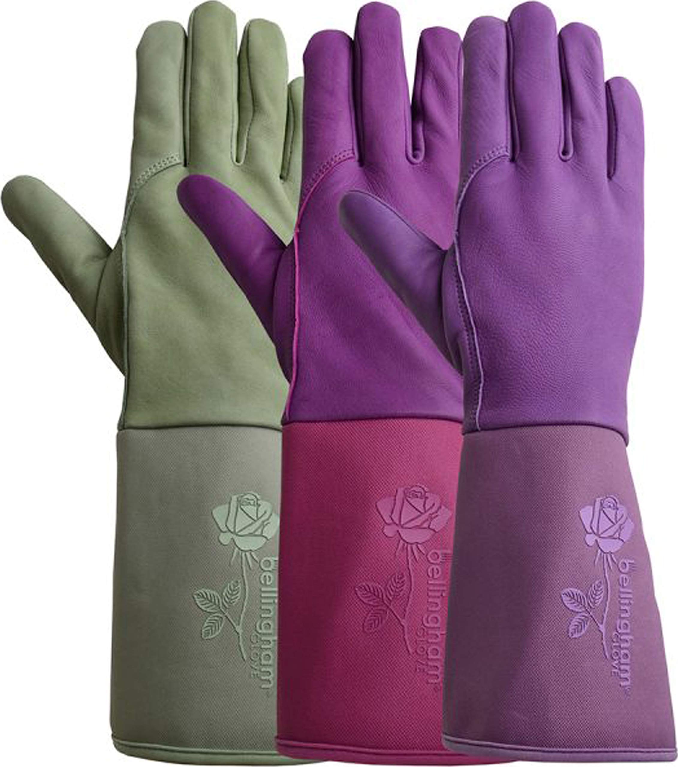 Lfs Glove C7353ACL Women's Tuscany (Large) Gauntlet Glove, Sage/Pink/Purple