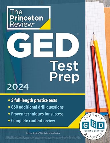 Princeton Review GED Test Prep, 2024: 2 Practice Tests + Review &amp; Techniques + Online Features (2024) (College Test Preparation)