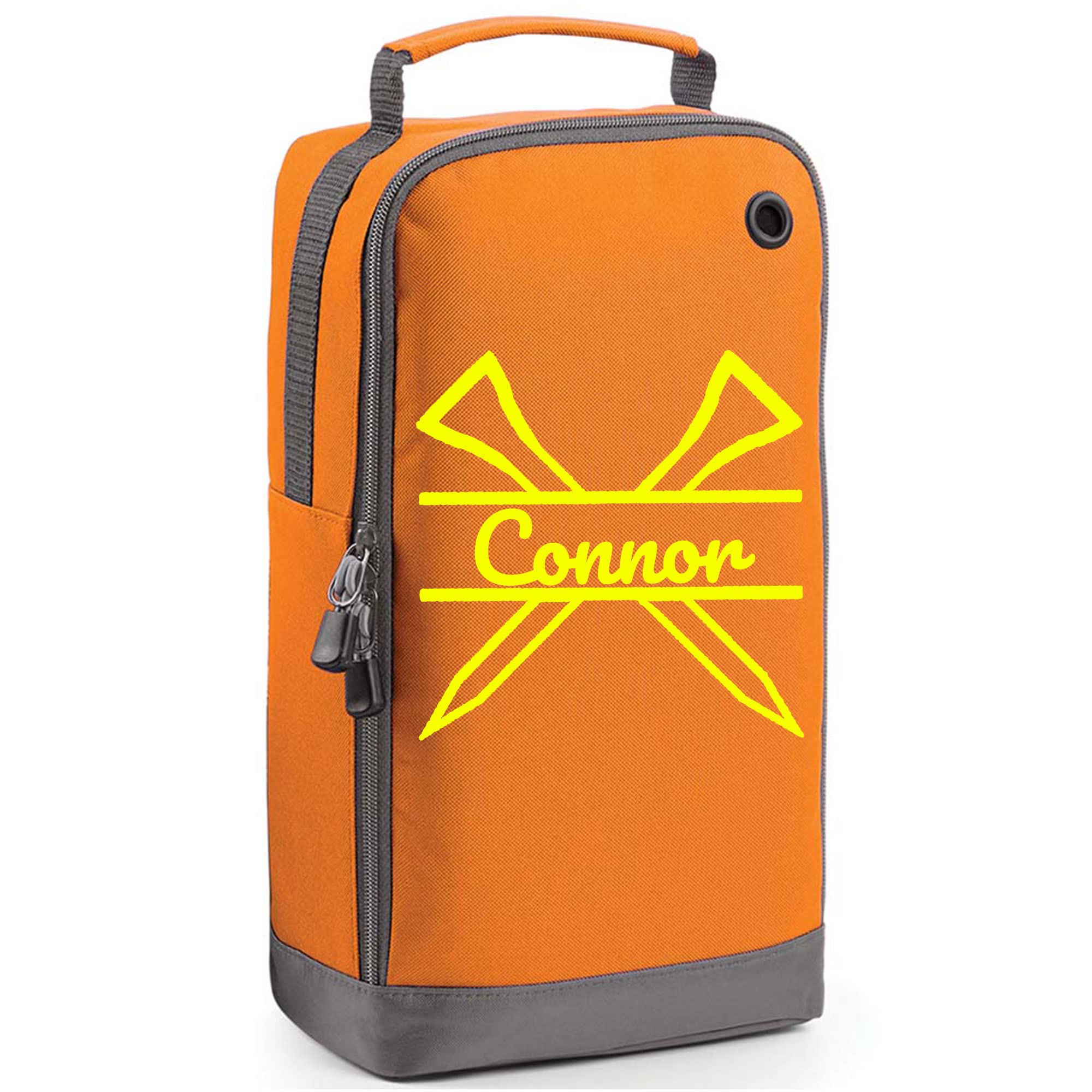 Personalised Golf Shoe Bag Golfer Design Gifts Golf Shoe Bag Personalised with Name Presents Personalised Golf Personalised Golf Bag Golfing Kit Custom Sports Bags Orange Bag