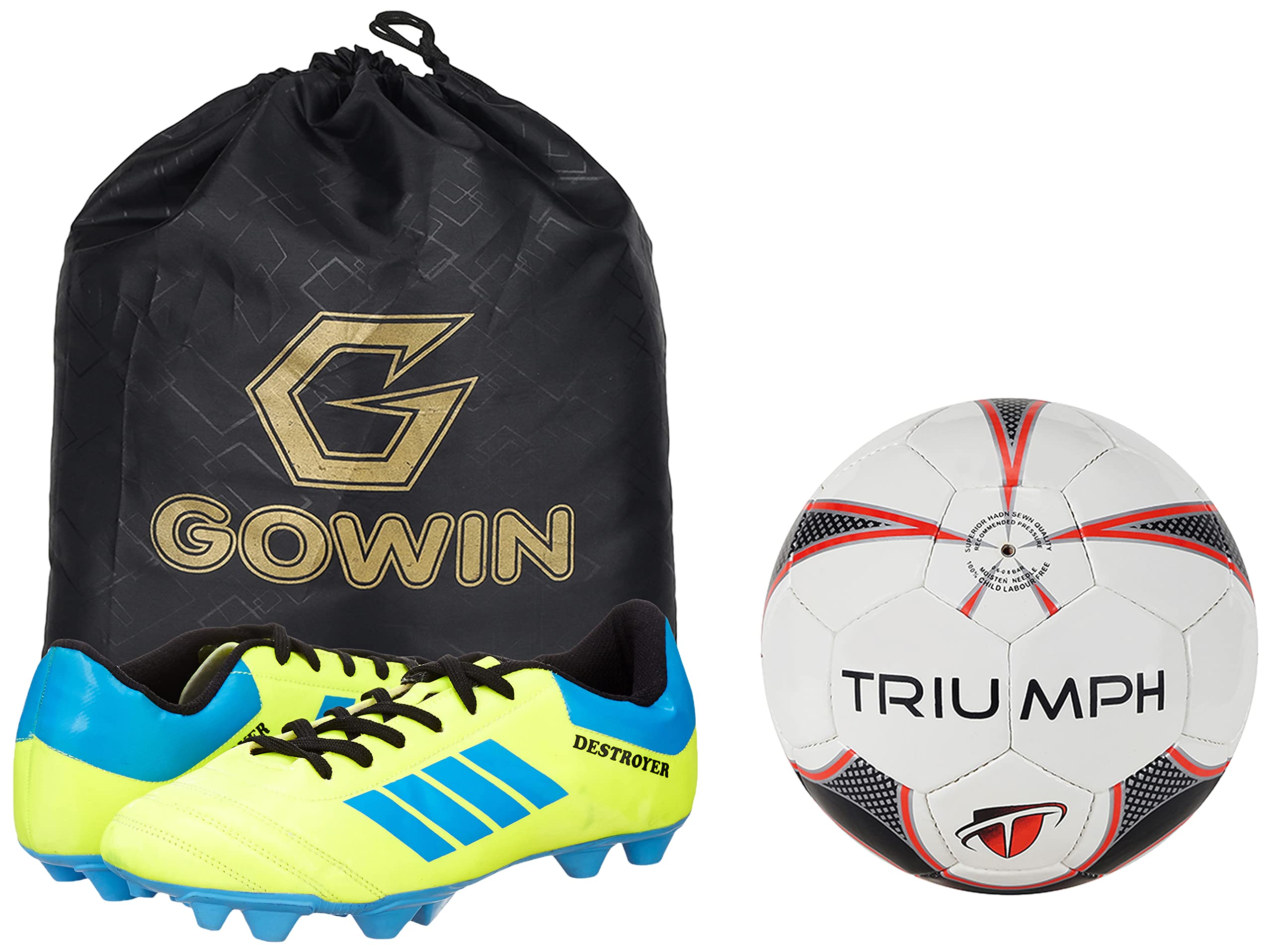 triumph Football Pu M-90 with Gowin Football Shoe Destroyer Cyan Size-8-picture-11