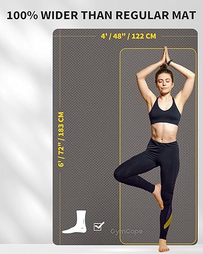 Miniatura 2 de Extra Large Yoga Mat 72"x48" or 78"x57", 14"12" Thick Mat for Women & Men, TPE Non-Slip Pilates Mat for Home Gym, Yoga, Stretching, Meditation