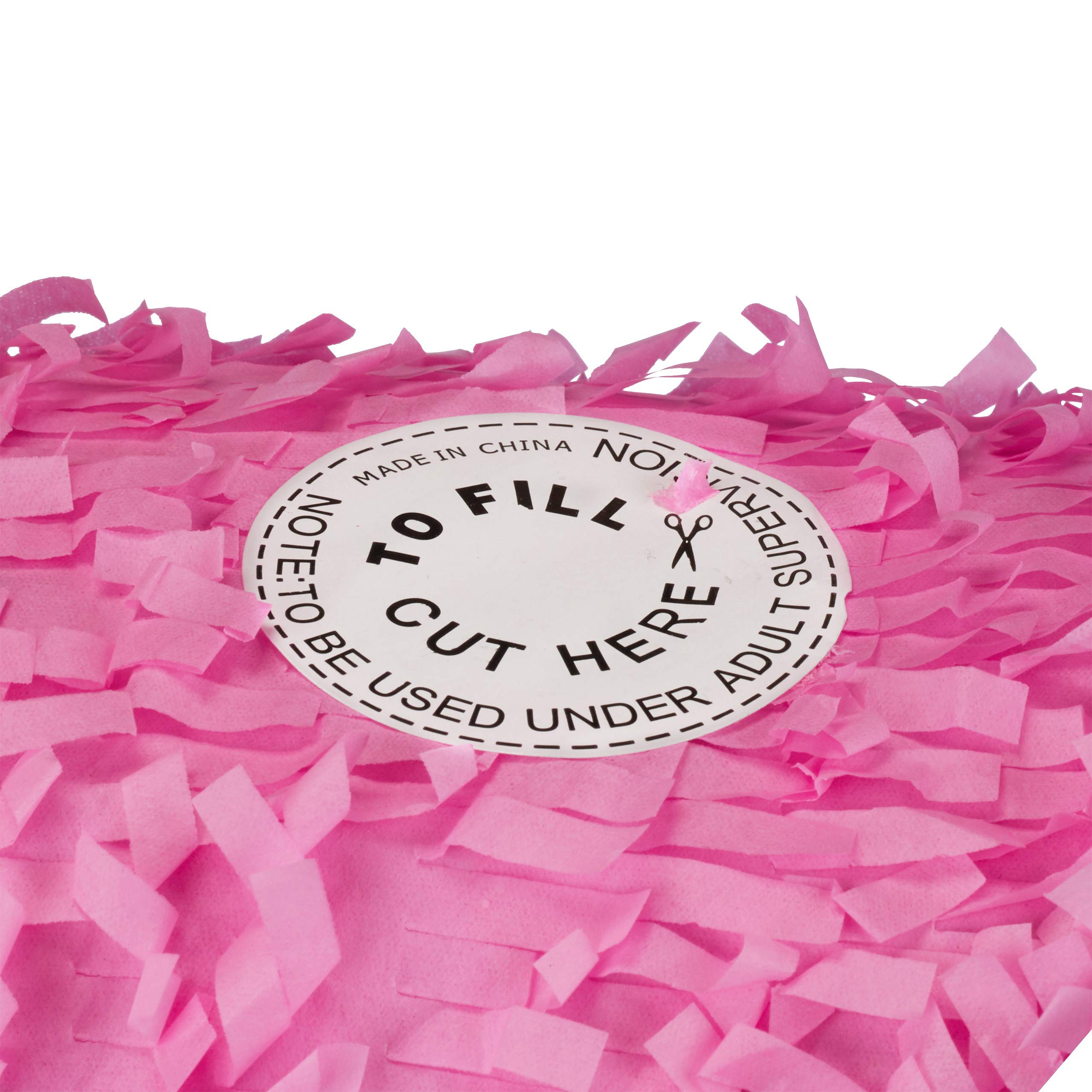 Relaxdays Pignatta Unicorno da Riempire, per Feste di Compleanno Bambini, HxLxP: 47 x 43 x 13 cm, Rosa-Fucsia