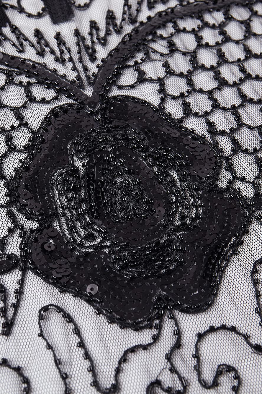 Coucoland Châle à Franges 1920s-pour Femme Cape Pailleté de Soirée Vintage Châle Art déco de Mariage Accessoires de Flapper Année 20
