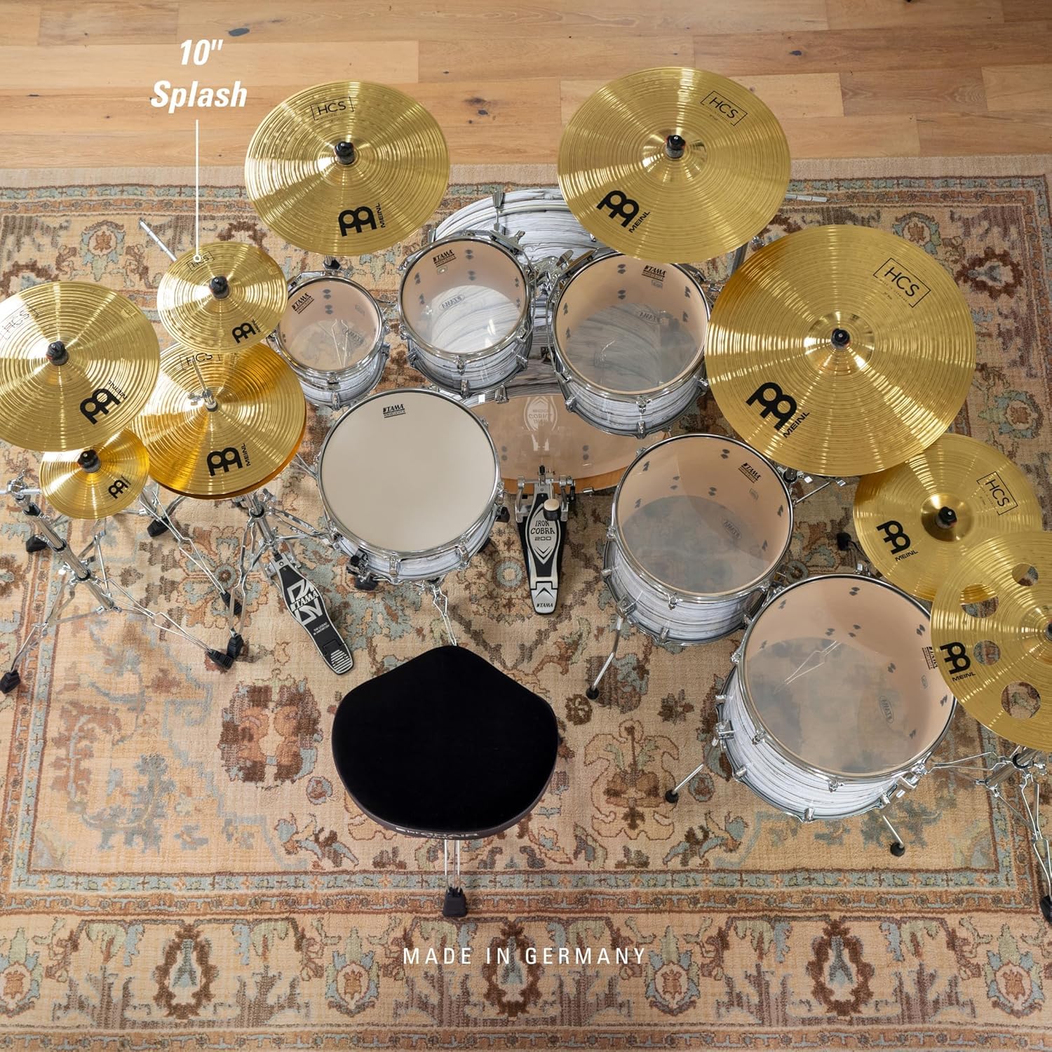 Meinl Cymbals HCS 10 Splash Cymbal for Drum Set Traditional Medium Brass, 2-Year Warranty, (HCS10S) - Image 4 thumbnail
