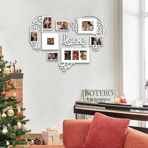 Miniatura 2 de Jerry & Maggie - Marco de fotos  Marco de placa universitaria - Combinación de decoración de pared de San Valentín - Marco de fotos de PVC blanco