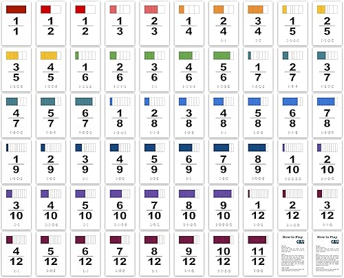 Miniatura 5 de Fraction War Fun Juego de matemáticas para aprender, comparar y simplificar fracciones para 2º a 5º grado (paquete de 1) - Edición estándar