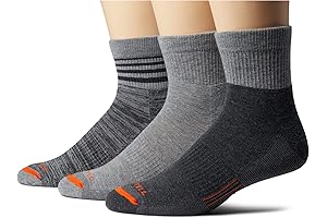 Men's and Women's Merino Work Wool Socks, Arch Support, 3 Pairs