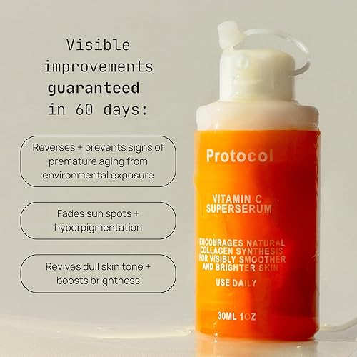 Miniatura 2 de Protocol Suero de vitamina C, suero iluminador para la cara, fórmula antioxidante antienvejecimiento para todo tipo de piel, vegano y libre de