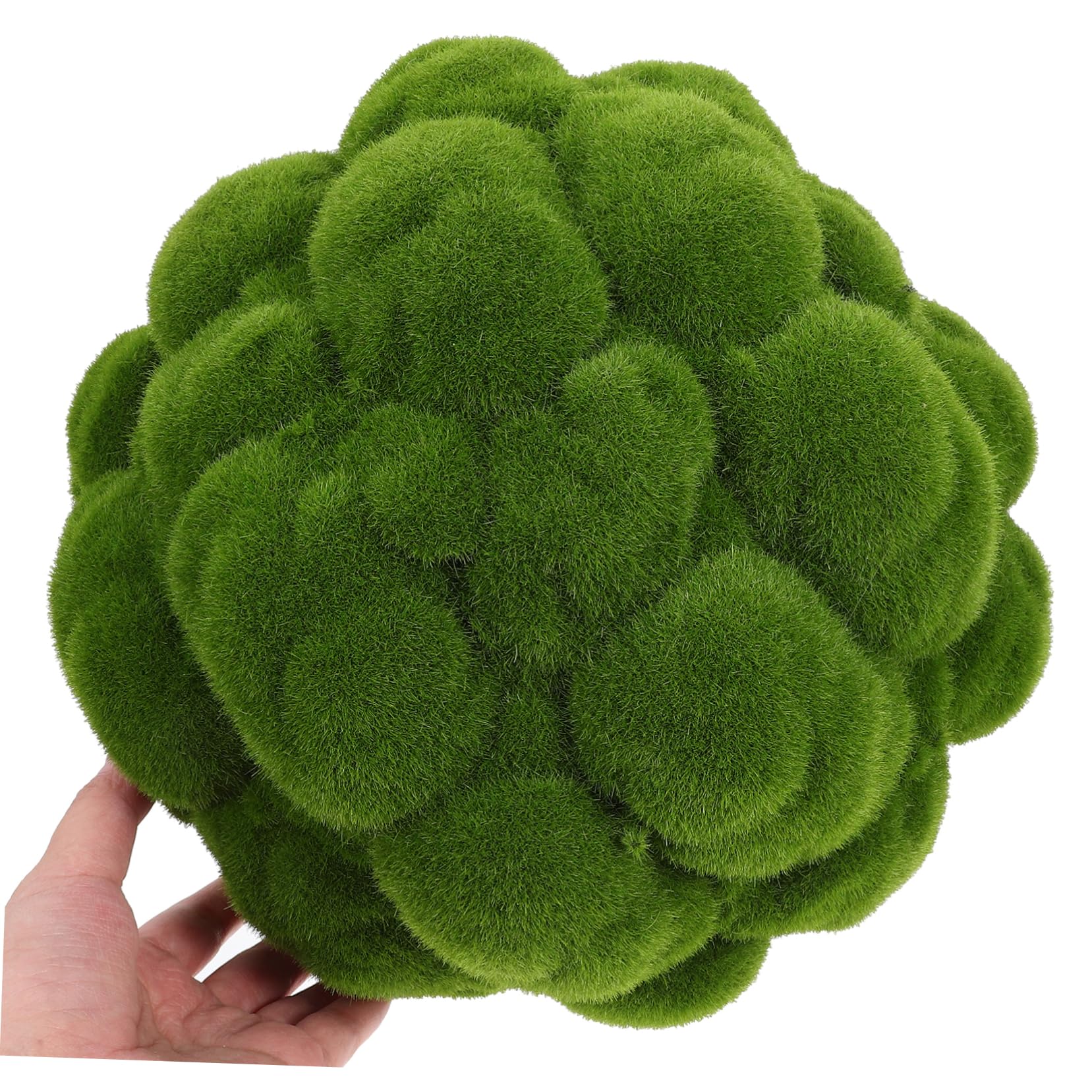 Amosfun Bola de Musgo Artificial Verde 1 PVC para Decoración