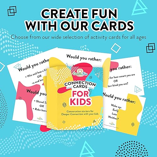 Miniatura 8 de Tarjetas de conexión para niños, 101 iniciadores de conversación familiar para una conexión más profunda, tarjetas de conversación atractivas y