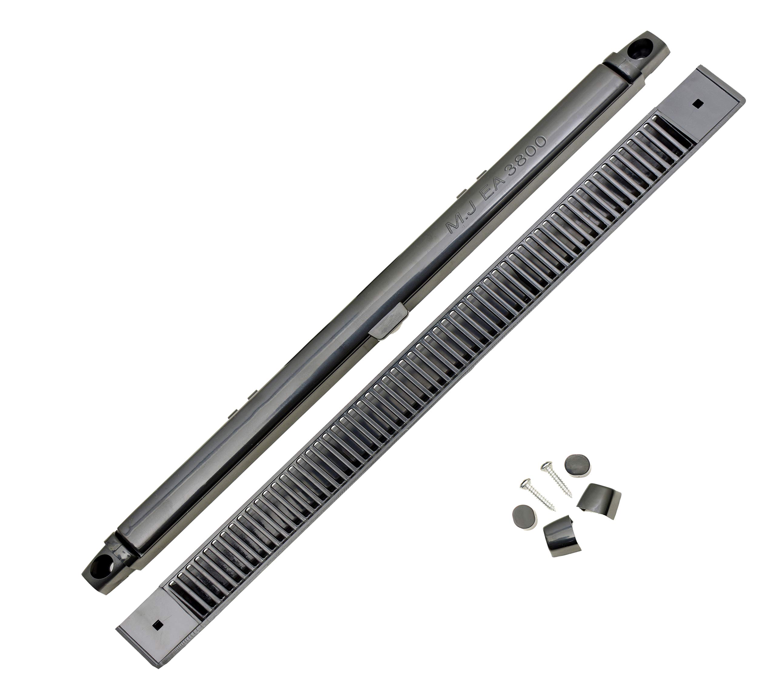 2X 409mm EA3800 Anthracite Grey MJ4000 Trickle Slot Vent for uPVC, Timber, Vinyl and Aluminium Window Prevents Condensation, Damp & Mould by Air Ventilation Adjustable Flap (2, Grey)