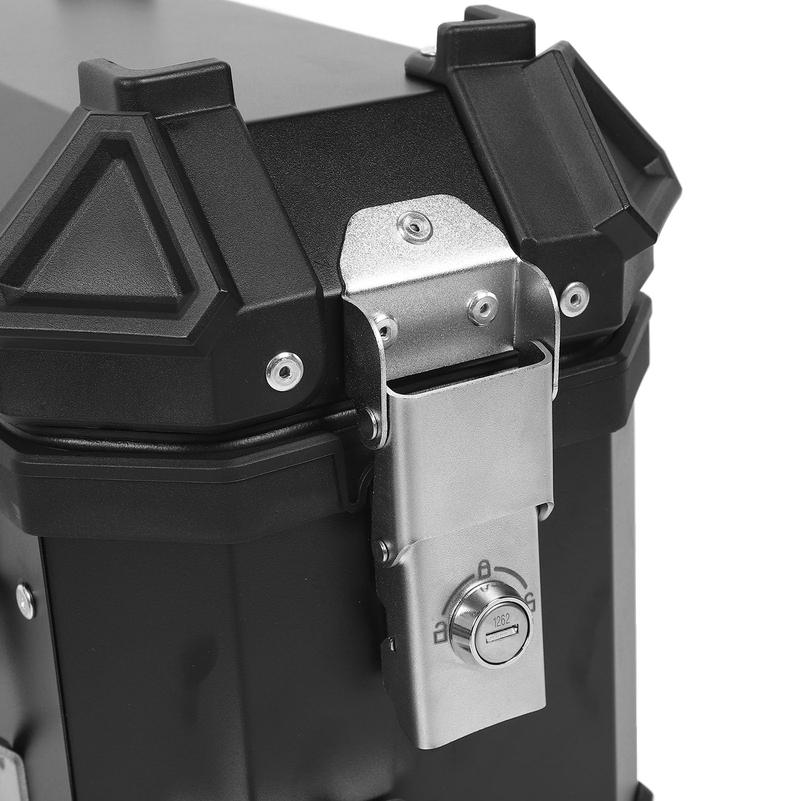 Akozon Caja de Motocicleta Aleación de Aluminio Caja de Silla de Montar Hard Support Rack Casco Equipo de Montaña
