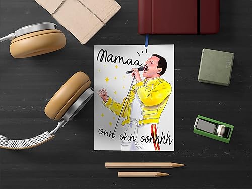 Miniatura 8 de Funny Mothers day card, Freddie Mercury Mama card Queen Bohemian Rhapsody Hilarious Birthday Card Queen Fan Card Rock and Roll Card Funny Meme