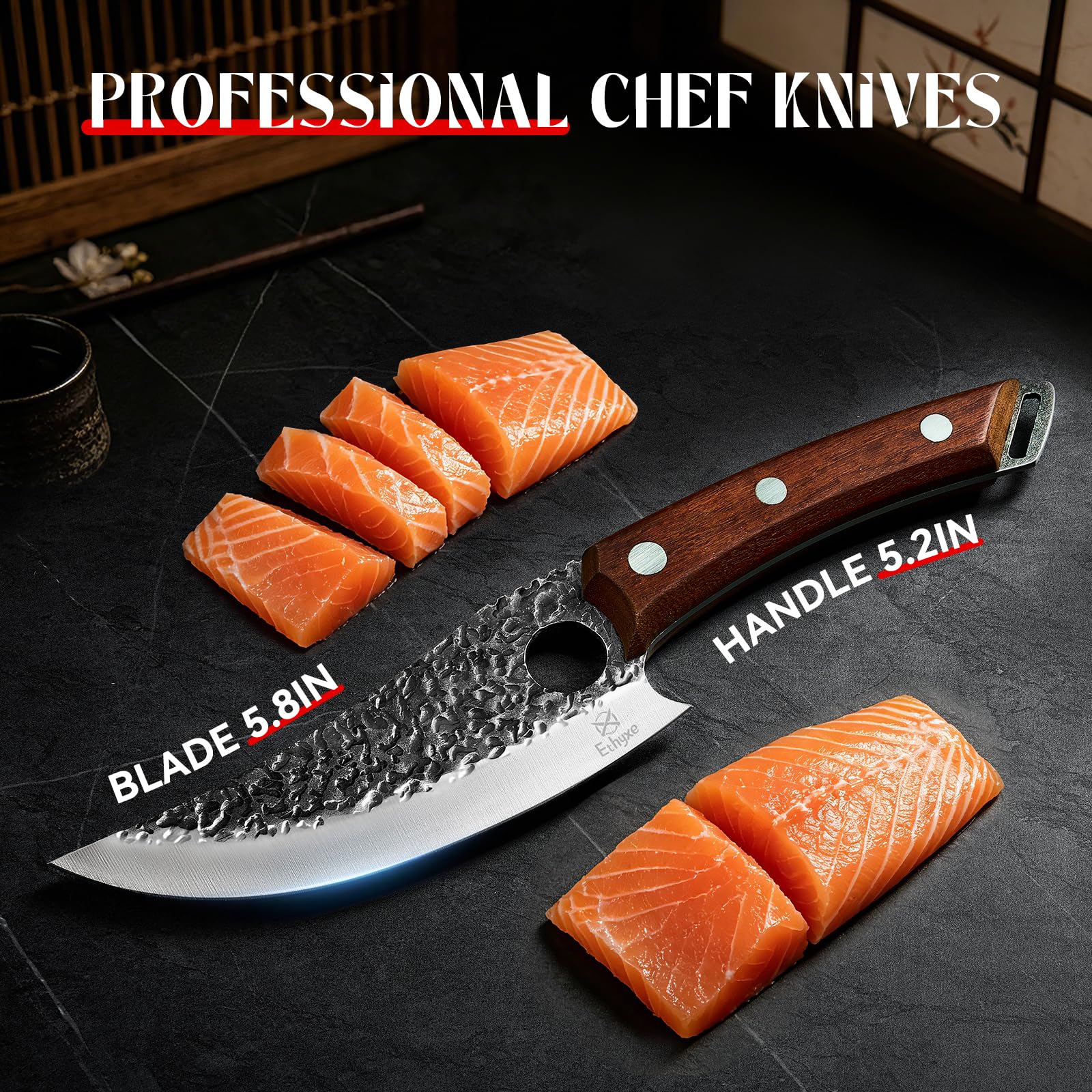 Viking Chef Knife with Premium Leather Sheath — Amazon image 2