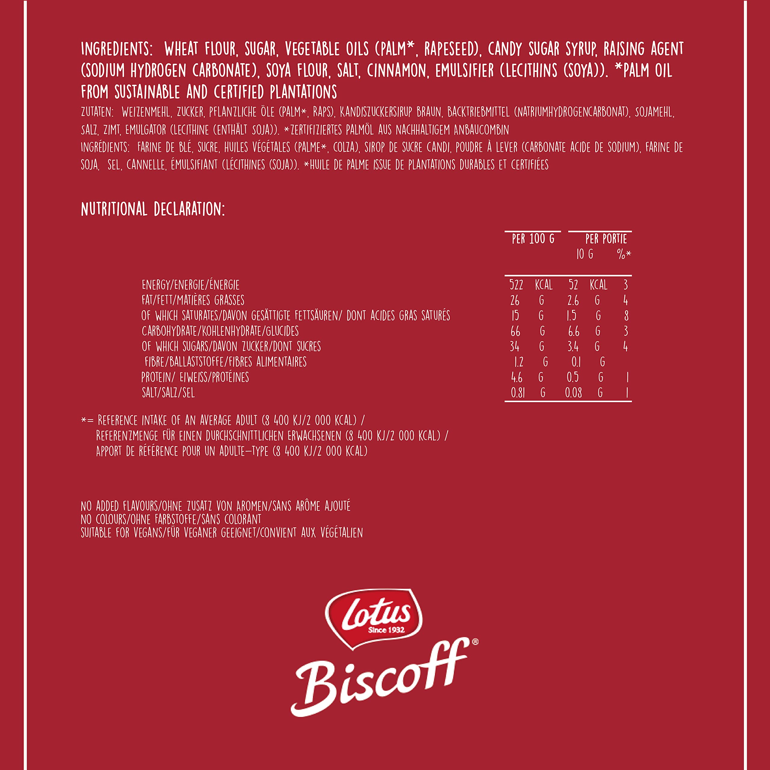 Biscotti Lotus Biscoff ripieni di crema al gusto speculoos - Confezione da 120 biscotti - Ricetta tradizionale senza coloranti - Vegani