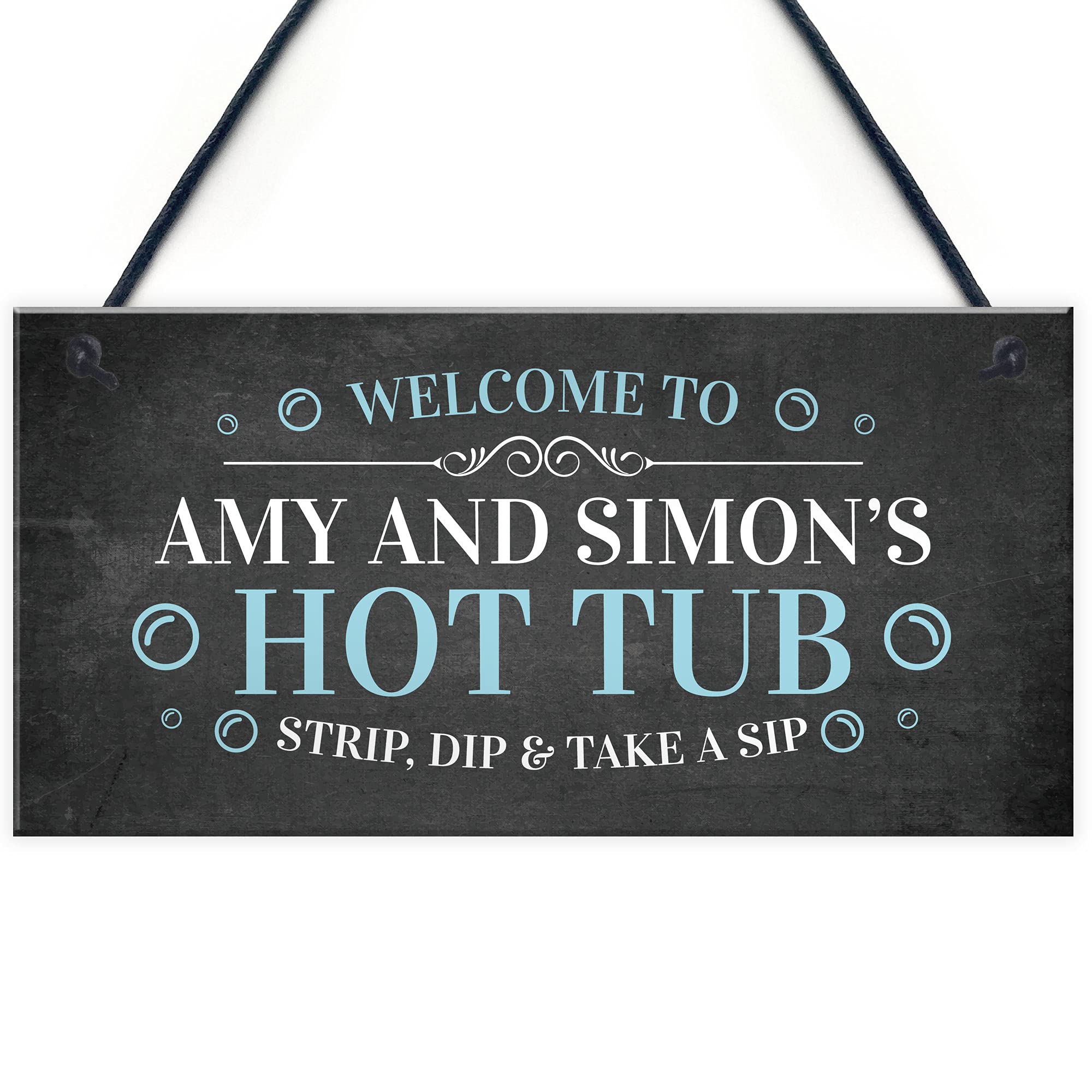 Red Ocean Funny Hot Tub Decor Signs Novelty Hanging Garden Signs Hot Tub Lazy Spa Gifts