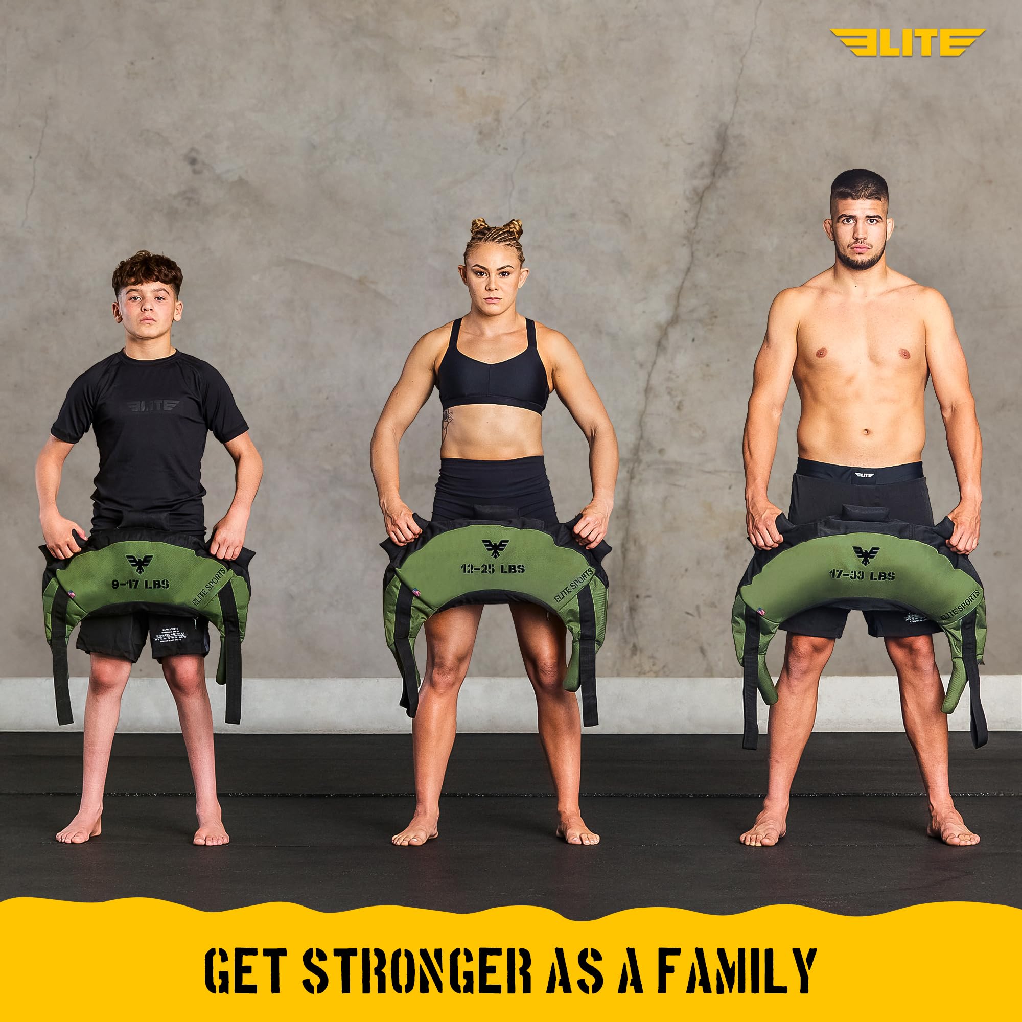 Elite Sports Bulgarische Segeltuchtasche für Crossfit, Fitness Canvas MMA Gym Cross Training Sandsack