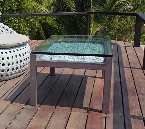 Miniatura 6 de Fab Glass and Mirror Mesa cuadrada de vidrio templado 37 pulgadas