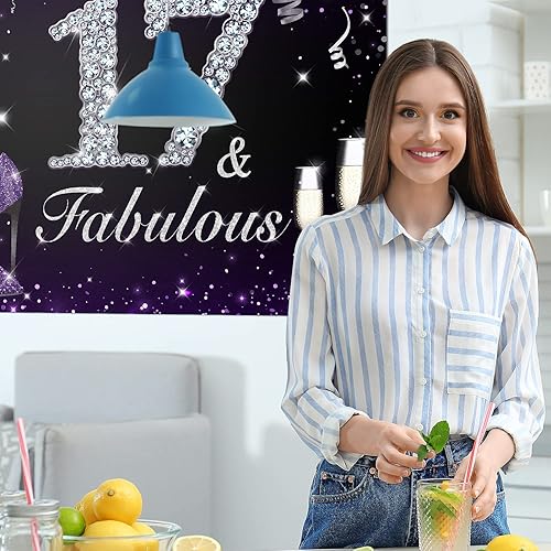 Miniatura 6 de HAMIGAR Fabuloso telón de fondo de cumpleaños tacones altos morados