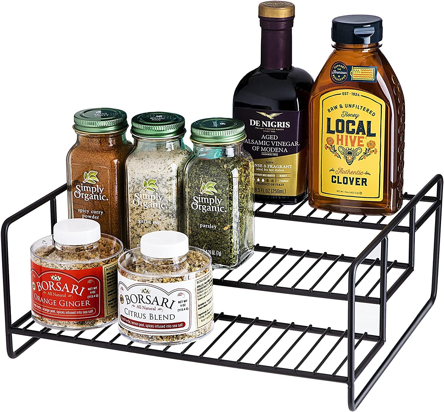 Craft Expertise Spice Rack Organizer - Metal 3 Tier Stadium Organizer -Space Saver Spice Rack for Cabinet, Pantry, Countertop - Home Storage and Organization Solutions (Black, Step Shelf) (B0BH5291LG) Amazon Price History, Amazon Price Tracker