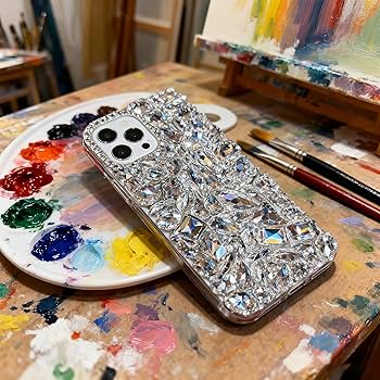 Amazon.co.jp: シルバー ラインストーン iphone15ProMax 用