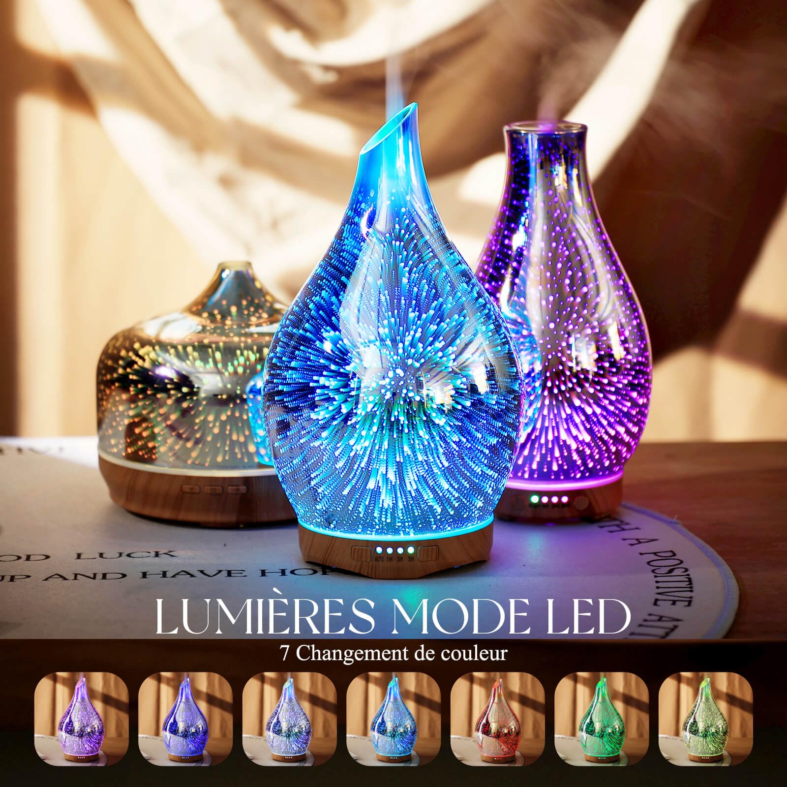 Porseme Diffuseur Huiles Essentielles 280ml,Humidificateur Télécommande