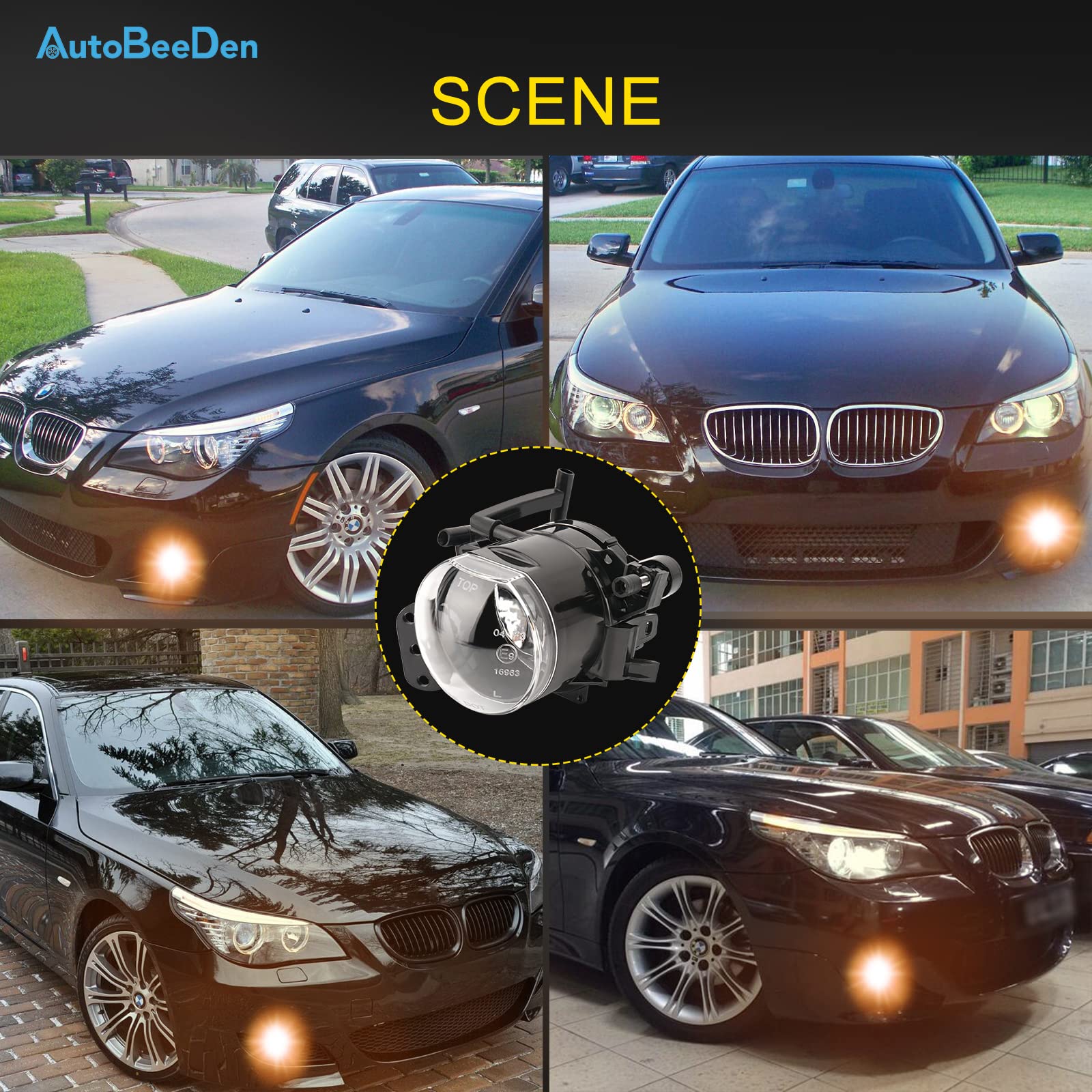 Reflektor przeciwmgielny do BMW serii 5 (E60 E61, 525i 525xi 528i 528xi 530i 530xi 535i 545i 550i), 07/2003-09/2010, wszystkie tylko do pakietu M zderzak/M Tech Sport (przezroczysty)