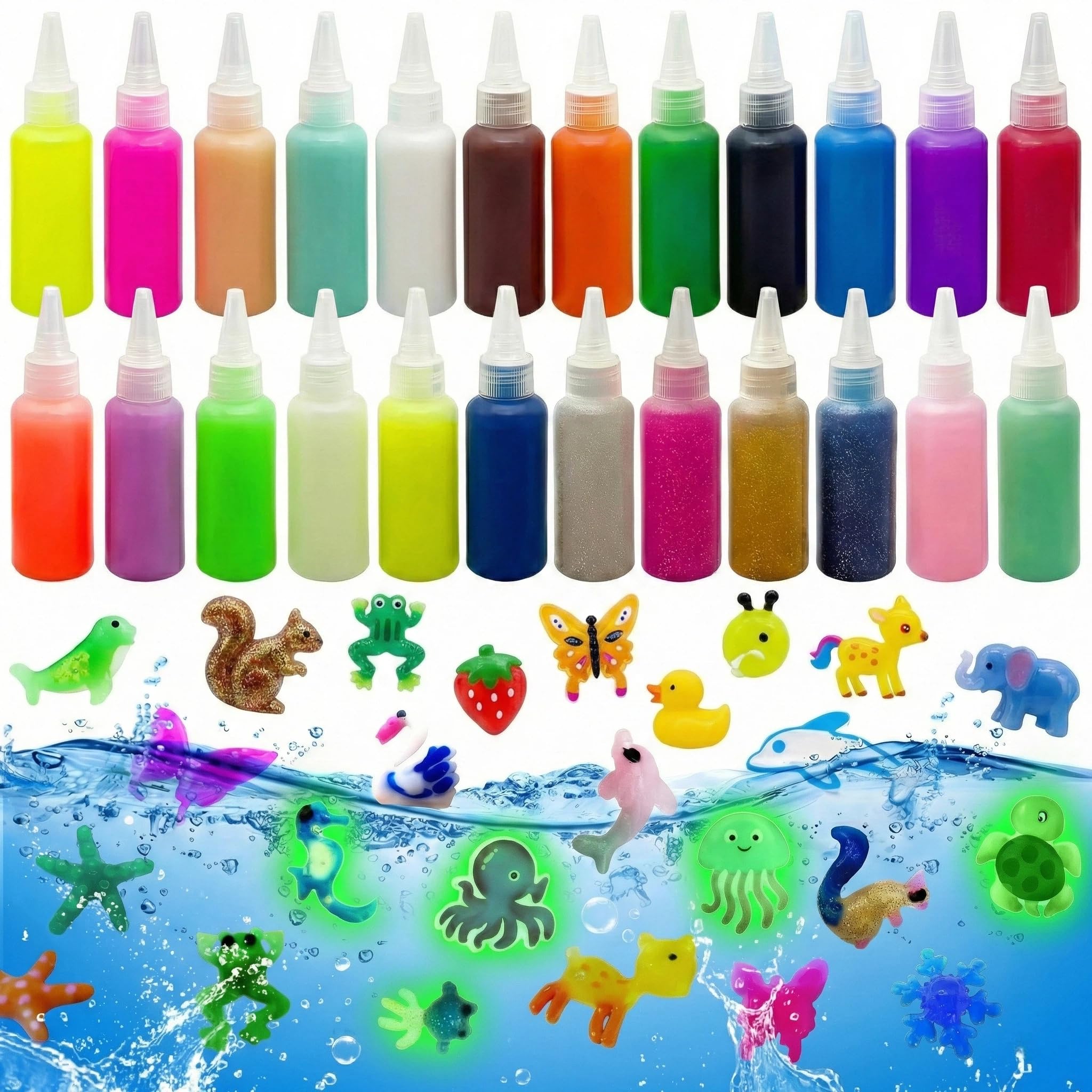 Magic Water Elf Toy Kit for Kids,DIY Squishy Making Kit,Safe Non-Toxic Creative Stem Crafts - Sensory Toy Gift for Boys Girls - Activity for Family