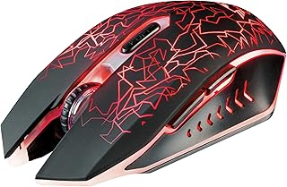 Trust Gaming GXT 107 Izza Illuminated Wireless Gaming Mouse, 800-2400 Dpi, 6 responsive Buttons-Black