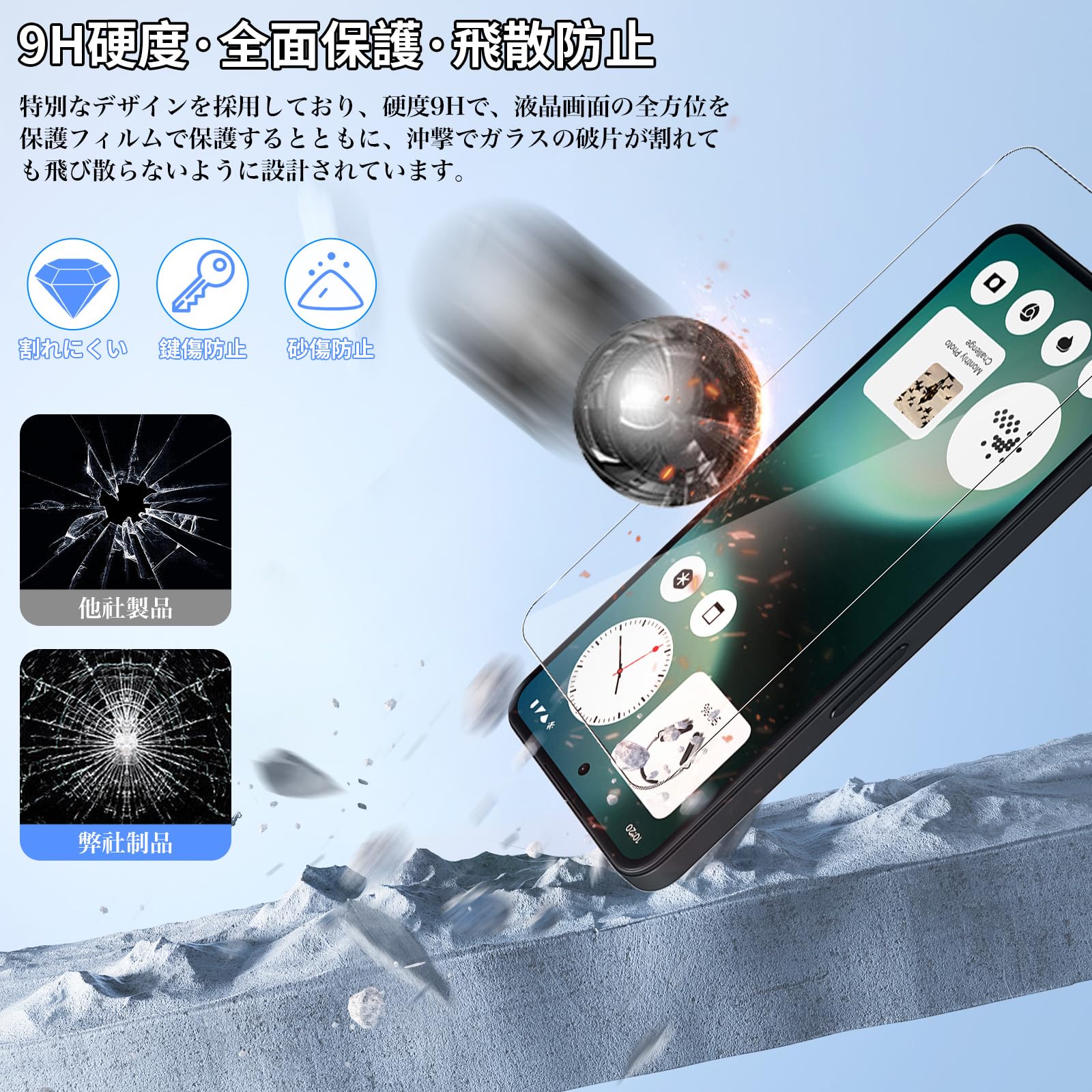 Amazon.co.jp: 【2+2枚セット】For Nothing Phone (3A) LITE ガラス 