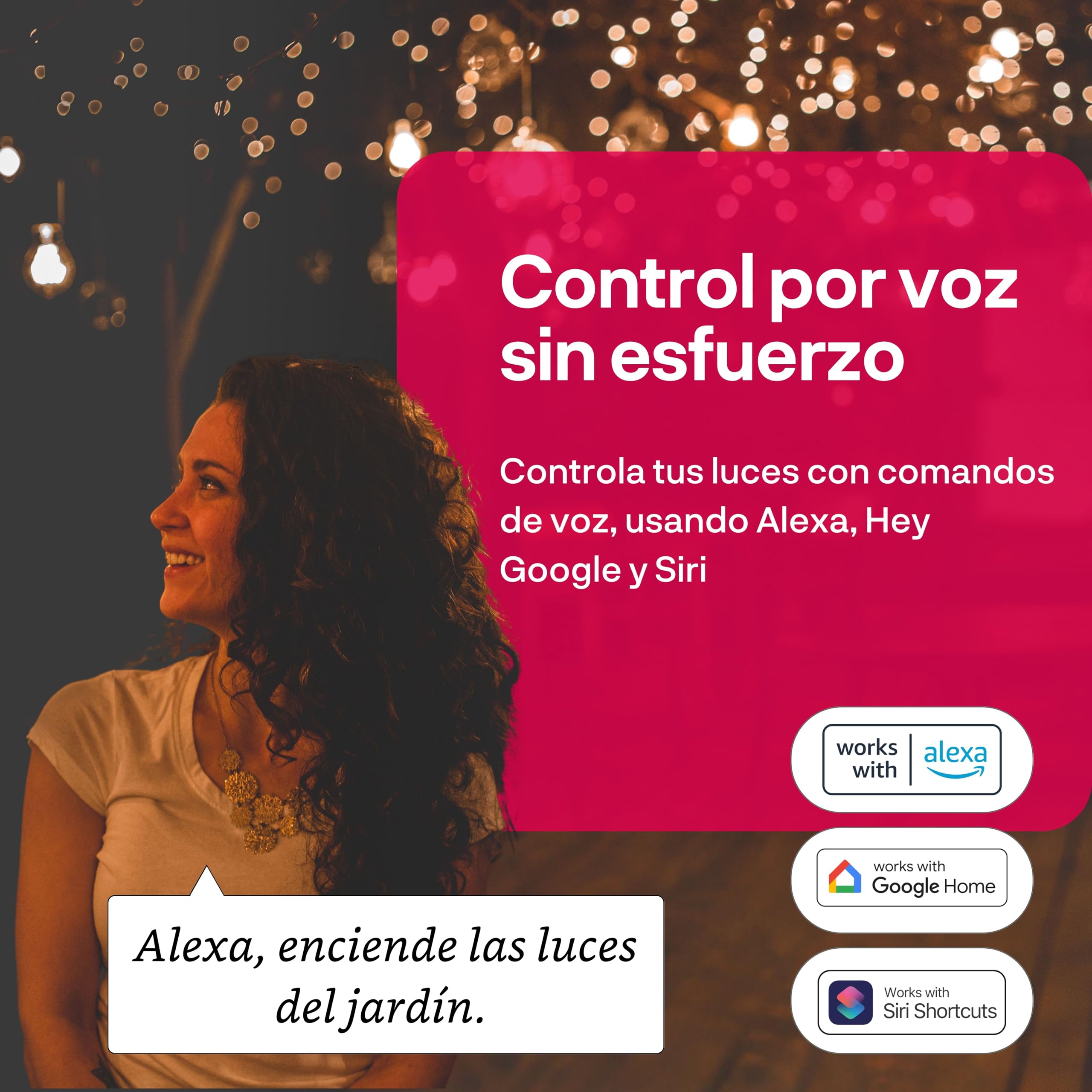 innr Guirnalda para Exterior 8 m, 16 bombillas, para Hue* y hubs Zigbee | Luz LED Blanco cálido (2200 K), regulable, luces para terraza y jardín, Kit completo