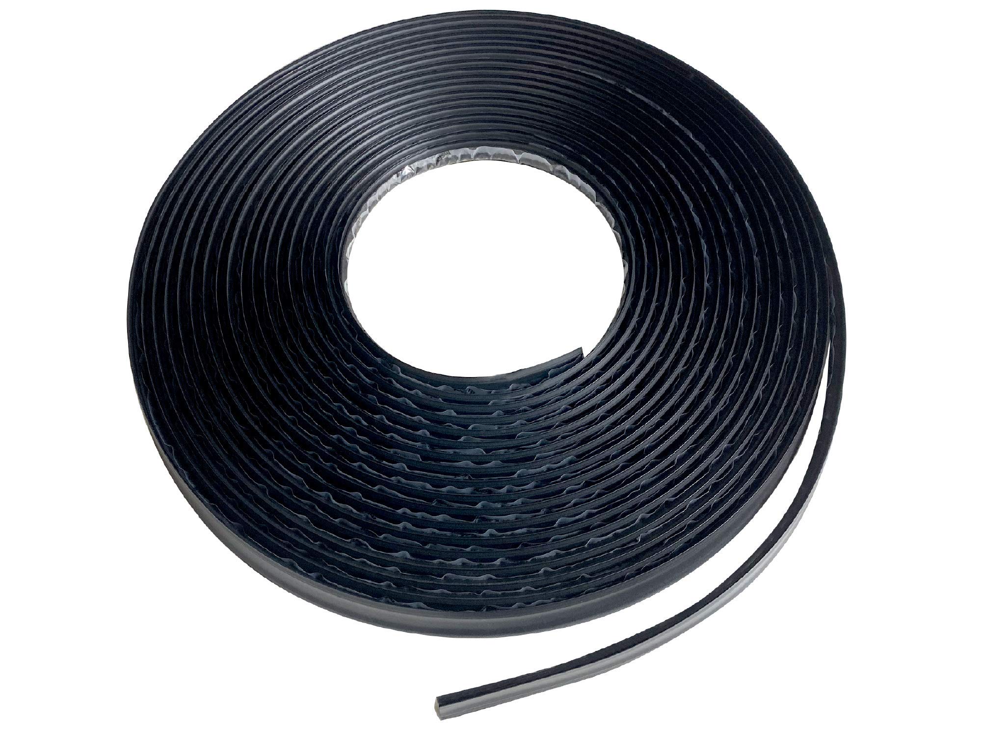 InstaTrim The Original Flexible Trim - 50ft Black 3/4" Wide Caulk Tape - Adhesive Trim with Many Uses Including Caulking for Bathtubs, Sinks, Counters, Tile, Floors - Made in USA