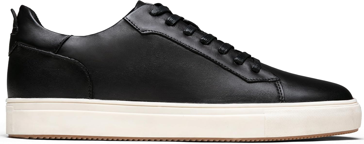 Jousen Men’s Fashion Sneakers Polished Leather Mens Dress Sneakers Stylish Retro Mens Business Casual Shoes - Image 3