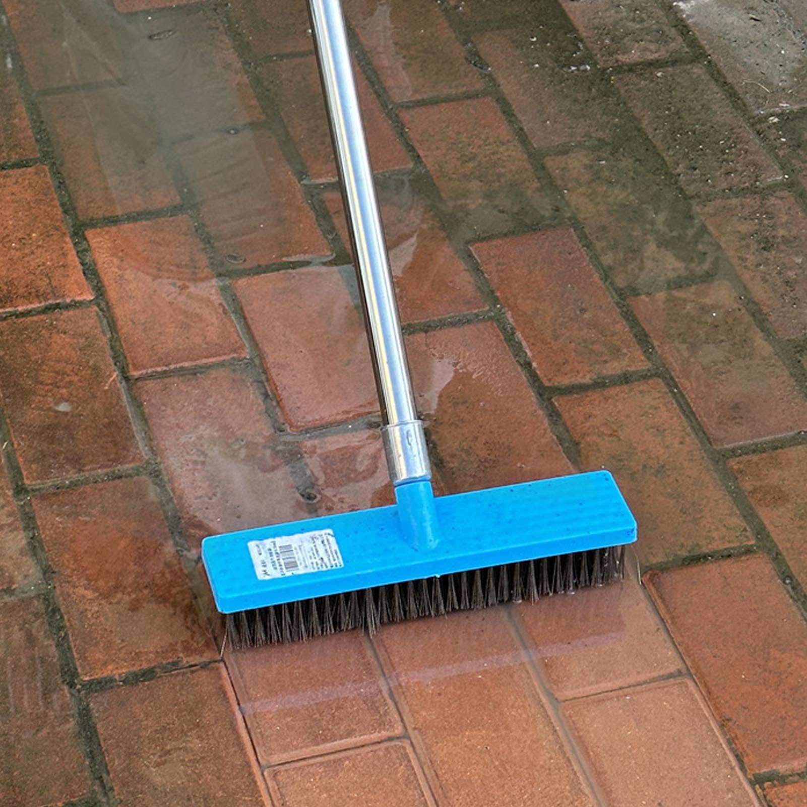 Twarda Szczotka do Czyszczenia o Długości 20 Cm, Teleskopowa Rączka Miotła do Szorowania z Drutu Stalowego z Przedłużaczami ze Stali Nierdzewnej, Usuwania Brudu Mchu na (160cm)