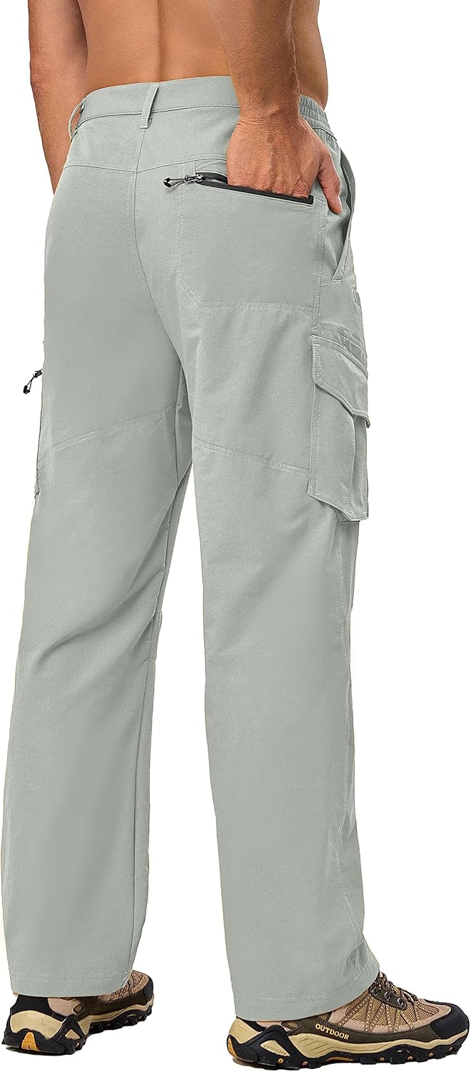 Little Donkey Andy Men's Quick Dry Hiking Pants, Lightweight Travel Pants Harbor Mist S - Image 2