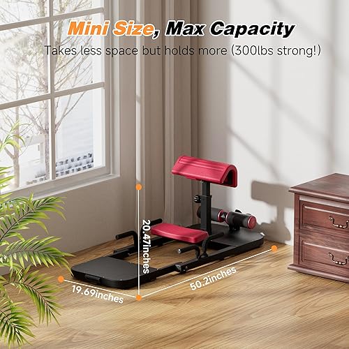 Miniatura 7 de seanleecore Multi-Function Deep Sissy Squat Machine Home Gym Hip Thrust Machine Booty Sprout Home Workout Equipment for Women  Men Blanco