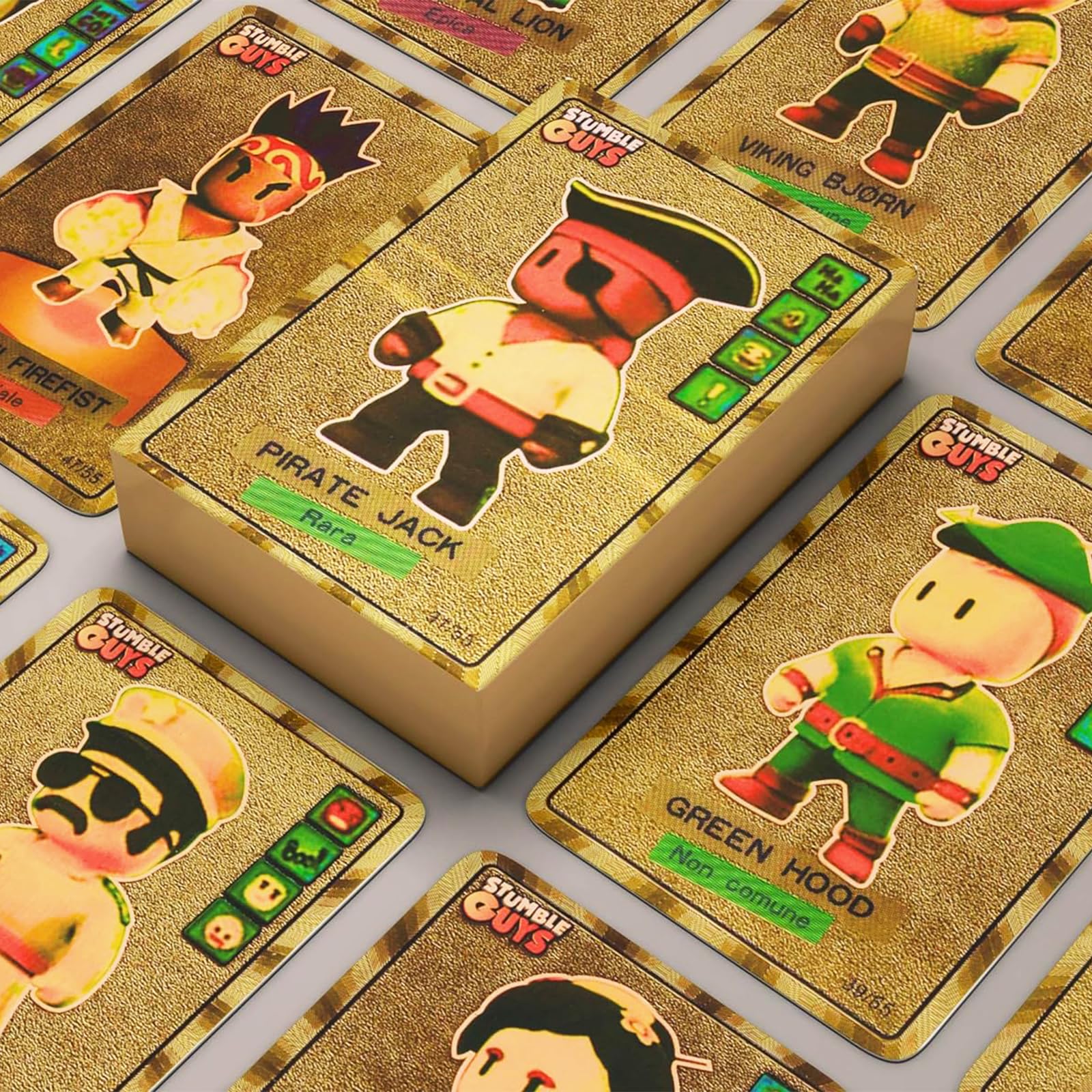 55 Stumble Guys Sammelkarten - Goldfolie Anime Karten Set