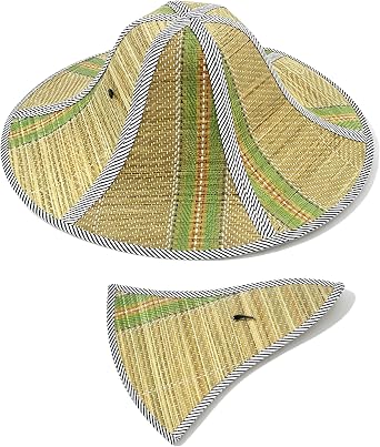 Foldable Straw Shade Hat Large Wide Brim Straw Hat for Farmer Men Women Adult Fishing Fathers Gift Light Brown