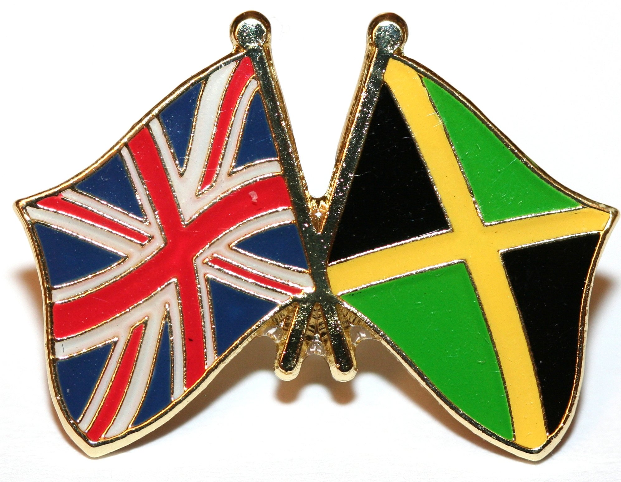 UK & Jamaica Friendship Flag Pin Badge