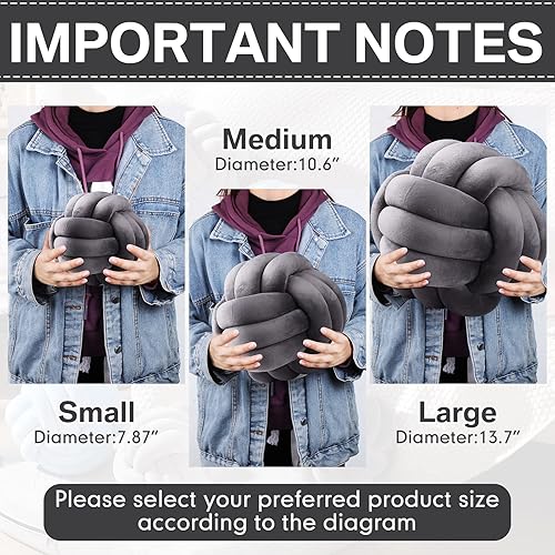 Miniatura 4 de 2 almohadas redondas de nudo suave almohadas decorativas estéticas de juguete de peluche para niños decoración de habitación almohadas de felpa